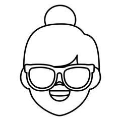 beautiful woman head avatar character