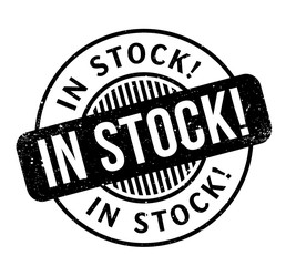 In Stock rubber stamp. Grunge design with dust scratches. Effects can be easily removed for a clean, crisp look. Color is easily changed.