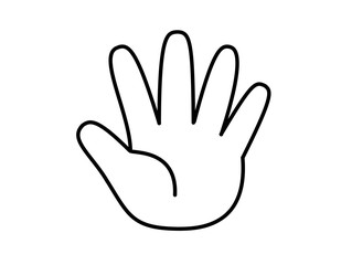 手（5、線画）