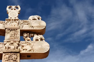Deurstickers Monument Sanchi stoepa in India