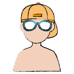 cute little boy shirtless character