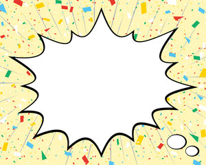 吹出し　紙吹雪