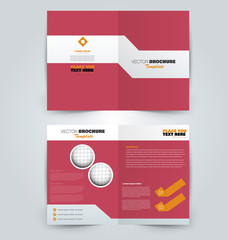 Abstract flyer design background. Brochure template. Can be used for magazine cover, business mockup, education, presentation, report. Red color.