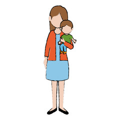 mother with son avatars characters