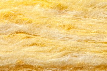 Mineral wool thermal insulation close-up