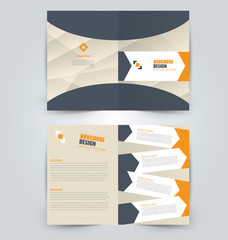 Abstract flyer design background. Brochure template. Can be used for magazine cover, business mockup, education, presentation, report. Orange color.