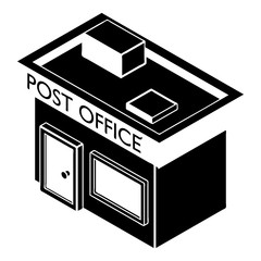 Post office icon, simple style