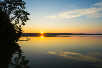 Fototapeta na wymiar Sunset over Lake