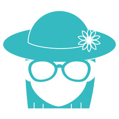 beautiful woman with cap tourist avatar character