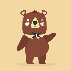 Cute baby bear cartoon.