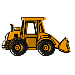 Forklift construction vehicle icon vector illustration graphic design