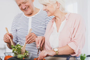 Vegetarians couple have a good time