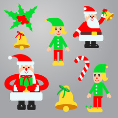 Christmas elements vector set