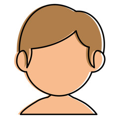 cute little boy shirtless character