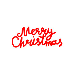 Merry christmas hand lettering calligraphy