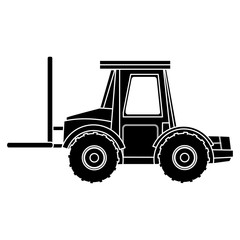 Forklift construction vehicle icon vector illustration graphic design