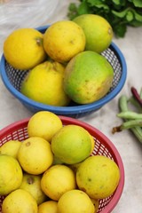Fresh lemon for cooking in the market
