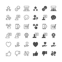 Feedback and review icons, included normal and enable state.