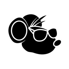 Cute mouse cartoon icon vector illustration graphic dsign