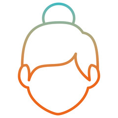 beautiful woman head avatar character