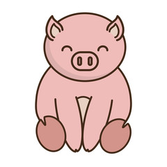 Obraz na płótnie Canvas cute pig icon