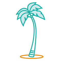 tree palm beach isolated icon