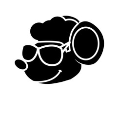 Cute mouse cartoon icon vector illustration graphic dsign