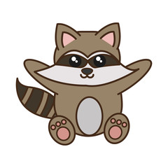 cute raccoon icon