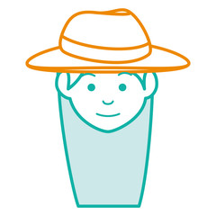 beautiful woman with cap tourist avatar character