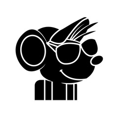 Cute mouse cartoon icon vector illustration graphic dsign