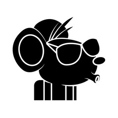 Cute mouse cartoon icon vector illustration graphic dsign