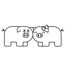 couple of cute pigs icon
