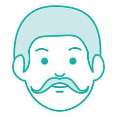 young man head avatar character