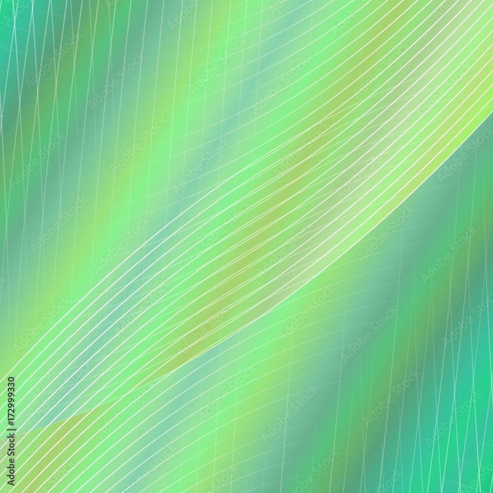 Poster green dynamic geometrical grid background - design from curved angular line grid