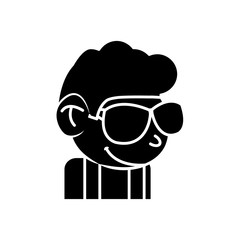 Cool guy cartoon icon vector illustration graphic design
