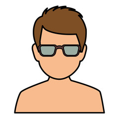 young man shirtless avatar character