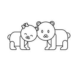 Obraz na płótnie Canvas cute bears icon