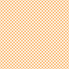 Abstract color seamless dot background pattern - vector graphic from orange circles on white background