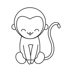 cute monkey icon