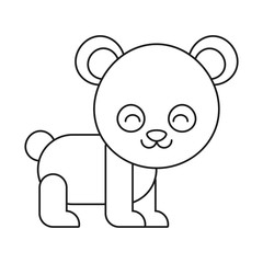 cute panda bear icon