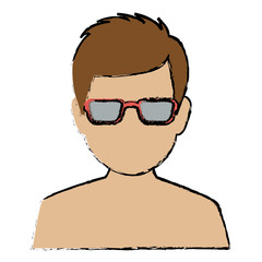young man shirtless avatar character
