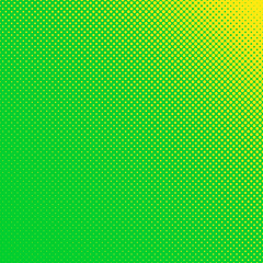 Abstract geometric halftone dot pattern background - vector design from yellow circles in varying sizes on green background