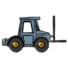 Forklift construction vehicle icon vector illustration graphic design