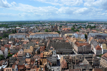 Obraz premium The view from Strasbourg Cathedral, France