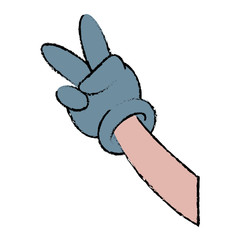 Worker glove cartoon icon vector illustration graphic design