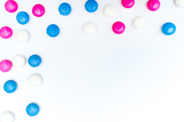 Colored chocolate coated candy