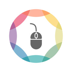 farbiges Icon - Maus - Computer - PC