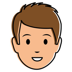 young man head avatar character