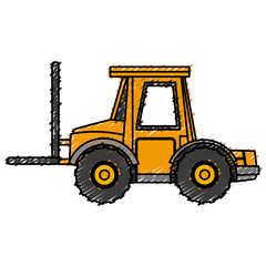 Forklift construction vehicle icon vector illustration graphic design