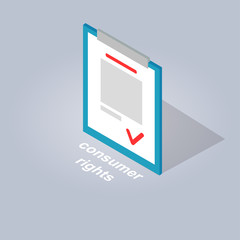 Consumer Rights for Online Shopping Illustration.